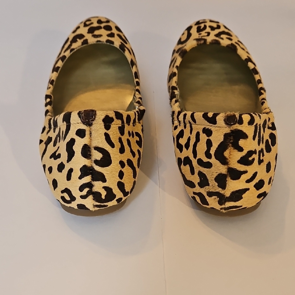 Audrey Brooke Leopard Print Tan Brown Spots Fur Ballet Flats Womens 9.5M EUC - Picture 5 of 8